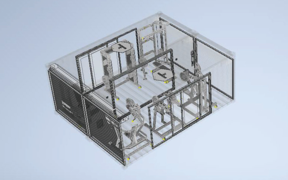 XWORKS POWER X2 Double Module - 488X250X600 CM (WXHXL) - 26M2