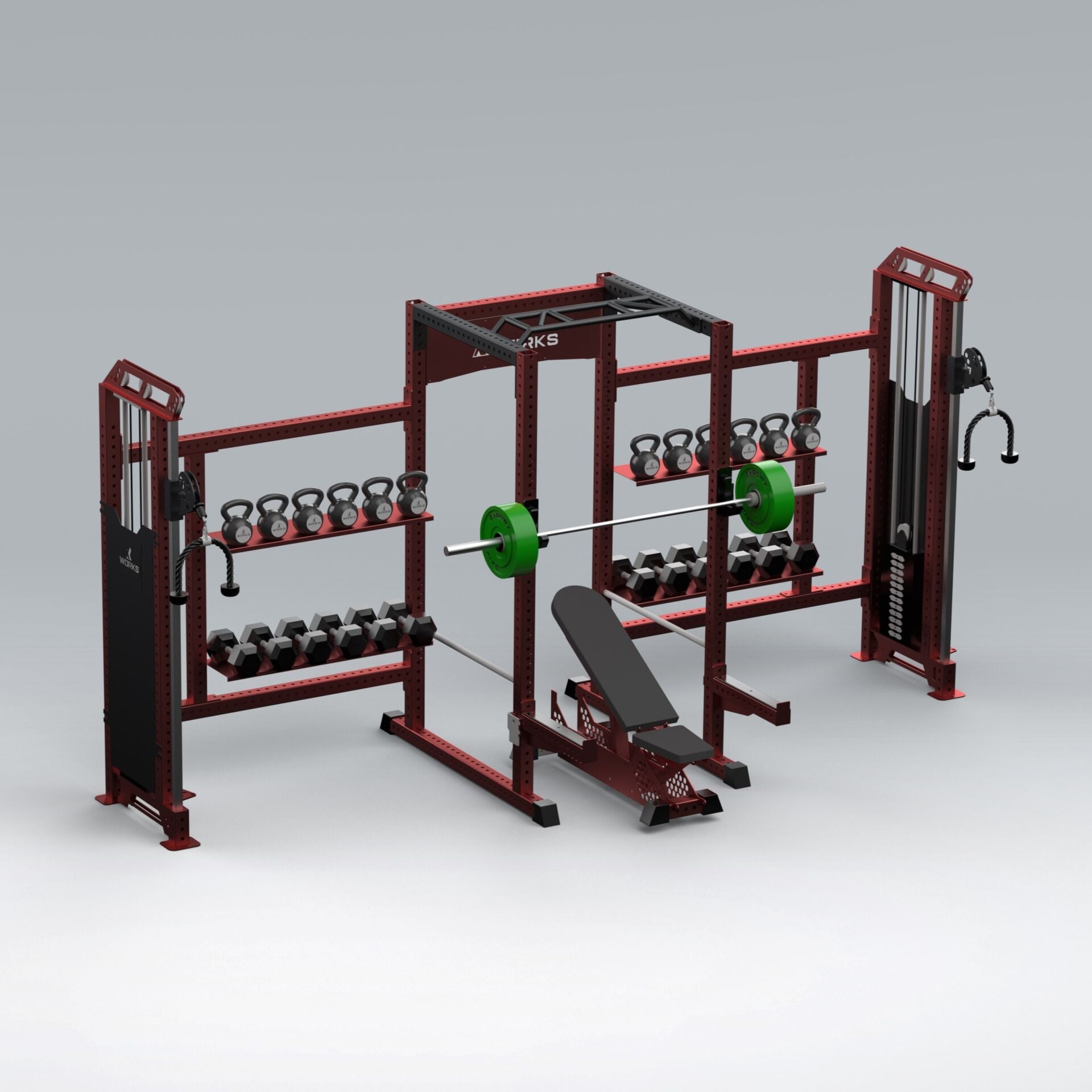 XWORKS Fonksiyonel Kule – iDAP Medium + Full Rack Ağırlık İstasyonu (PML0200)