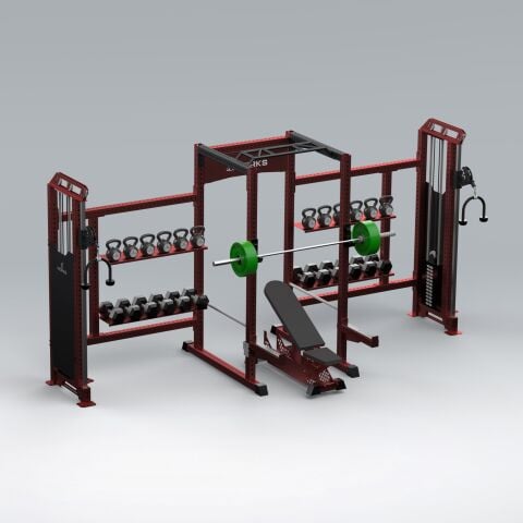 XWORKS Fonksiyonel Kule – iDAP Medium + Full Rack Ağırlık İstasyonu (PML0200)