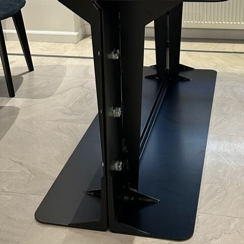 XWORKS Modern 6 Kişilik Metal Yemek Masası (GLX0006)