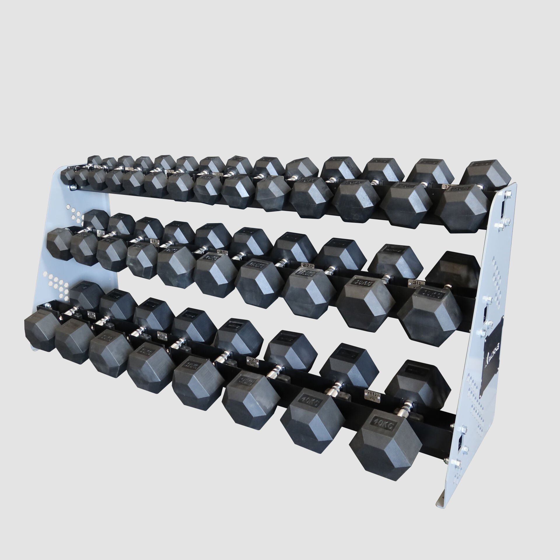 XWORKS 3 Katlı Dambıl Rafı – Dumbbell Depolama Ünitesi (FWX0026)