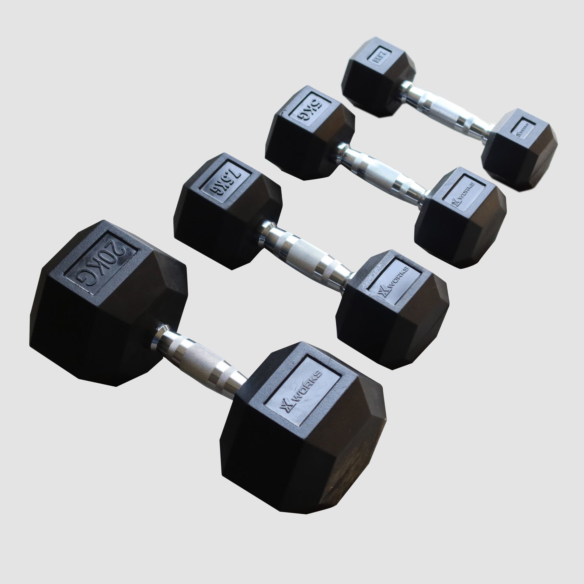 XWORKS Hex Dumbbell - Kauçuk Dambıl (Tek) (XW150020)