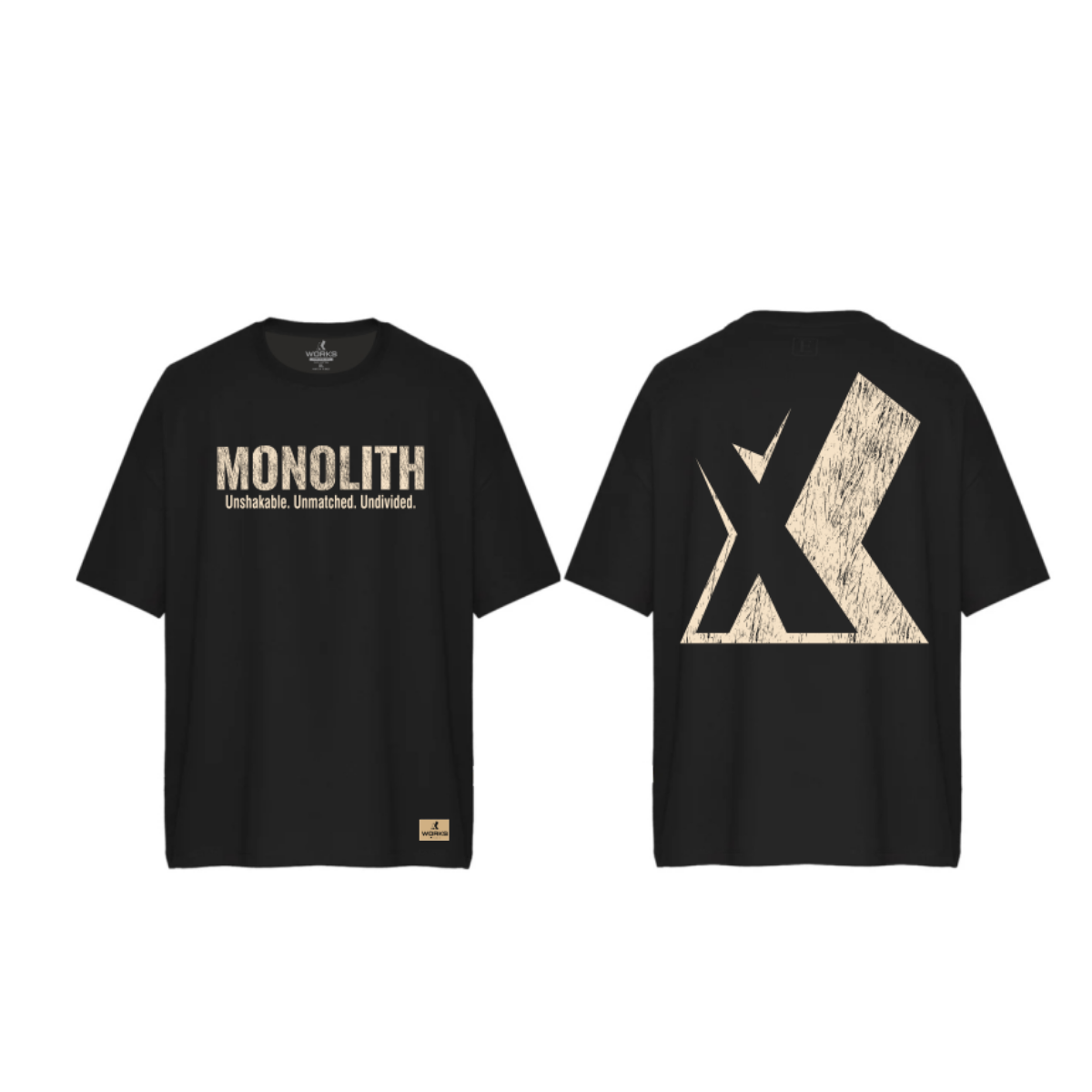 XWORKS Monolith Oversize Tişört Siyah - Unshakable Edition (TSX0001)