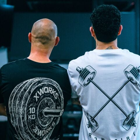 XWORKS Unbreakable Grit Oversize Tişört Siyah - Barbell Edition (TSX0003)