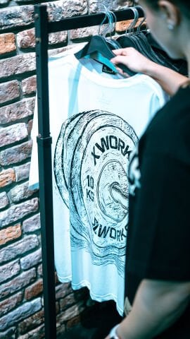 XWORKS Unbreakable Grit Oversize Tişört Ekru - Barbell Edition (TSX0004)