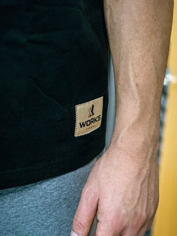 XWORKS Iron Spirit Oversize Tişört Siyah - Cross Barbell Edition (TSX0005)