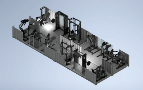 XWORKS POWER X4 (4 Modules) - 488X250X1200 CM (WXHXL) - 52M2