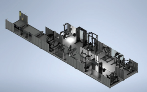 XWORKS POWER X5 (5 Modules) - 488X250X1800 CM (WXHXL) - 65M2