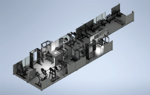 XWORKS POWER X5 (5 Modules) - 488X250X1800 CM (WXHXL) - 65M2