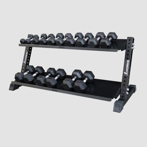 XWORKS 2 Katlı Dambıl Rafı – Dumbbell Depolama Ünitesi (FWX0024)