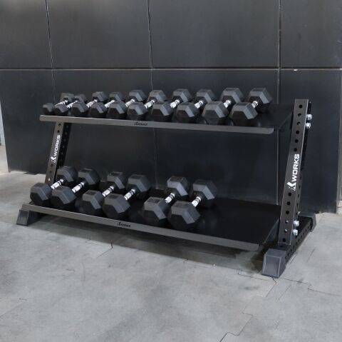 XWORKS 2 Katlı Dambıl Rafı – Dumbbell Depolama Ünitesi (FWX0024)