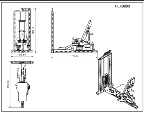 XWORKS Koltuk Ayarlı İç Dış Bacak Makinesi – Adduktor Abductor Combo (PLX0800)