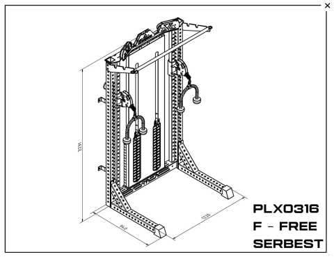 XWORKS Dual Adjustable Pulley Slim - Duvara Monte DAP (PLX0316)