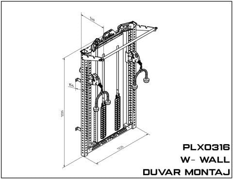 XWORKS Dual Adjustable Pulley Slim - Duvara Monte DAP (PLX0316)