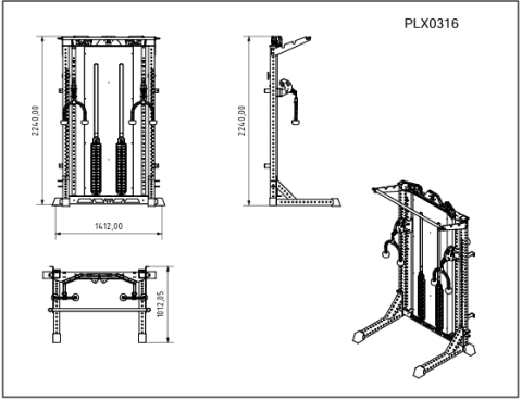 XWORKS Dual Adjustable Pulley Slim - Duvara Monte DAP (PLX0316)