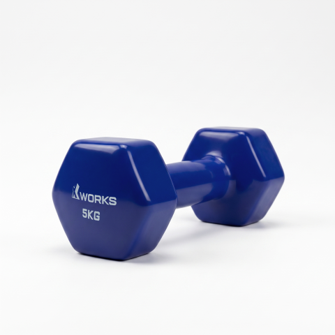 XWORKS Soft Grip Dumbbell – Kauçuk Kaplamalı Vinyl Pilates Dambılı (Tek) (XW2500000)