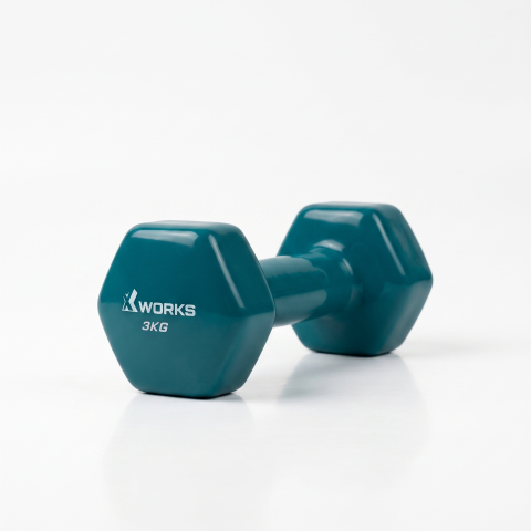 XWORKS Soft Grip Dumbbell – Kauçuk Kaplamalı Vinyl Pilates Dambılı (Tek) (XW2500000)