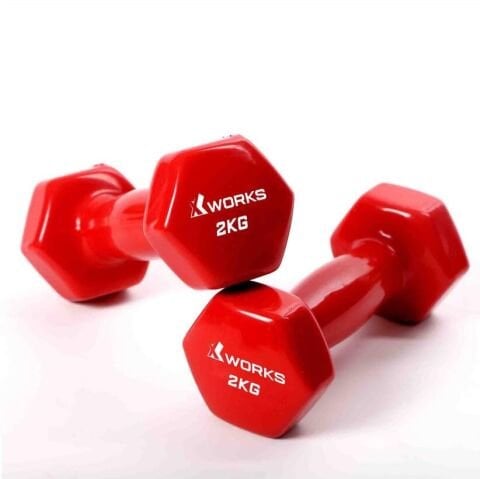 XWORKS Soft Grip Dumbbell – Kauçuk Kaplamalı Vinyl Pilates Dambılı (Tek) (XW250000)