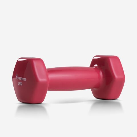XWORKS Soft Grip Dumbbell – Kauçuk Kaplamalı Vinyl Pilates Dambılı (Tek) (XW2500000) 1KG