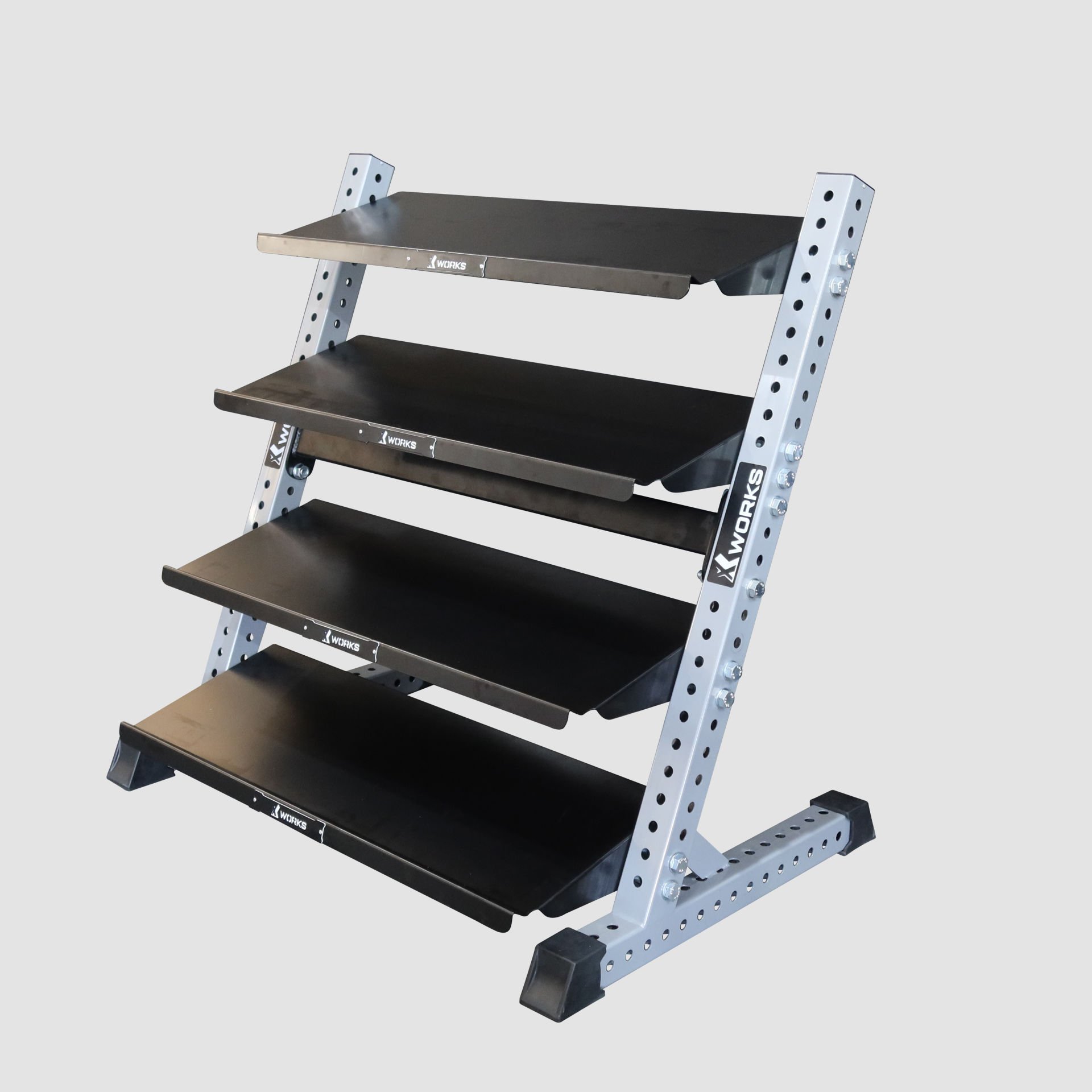 XWORKS 4 Katlı Dambıl Rafı - Kettlebell Dumbbell Depolama Ünitesi (FWX0025)