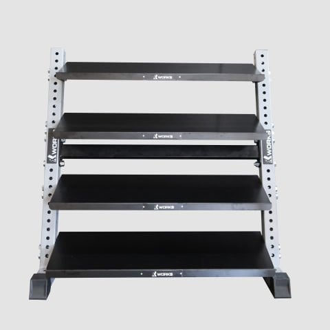 XWORKS 4 Katlı Dambıl Rafı - Kettlebell Dumbbell Depolama Ünitesi (FWX0025)