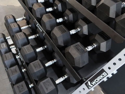 XWORKS 4 Katlı Dambıl Rafı - Kettlebell Dumbbell Depolama Ünitesi (FWX0025)