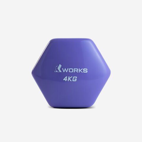 XWORKS Soft Grip Dumbbell – Kauçuk Kaplamalı Vinyl Pilates Dambılı (Tek) (XW2500000) 4KG