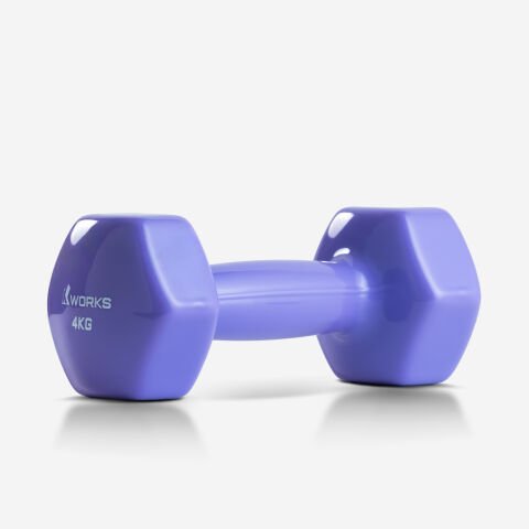 XWORKS Soft Grip Dumbbell – Kauçuk Kaplamalı Vinyl Pilates Dambılı (Tek) (XW2500000) 4KG
