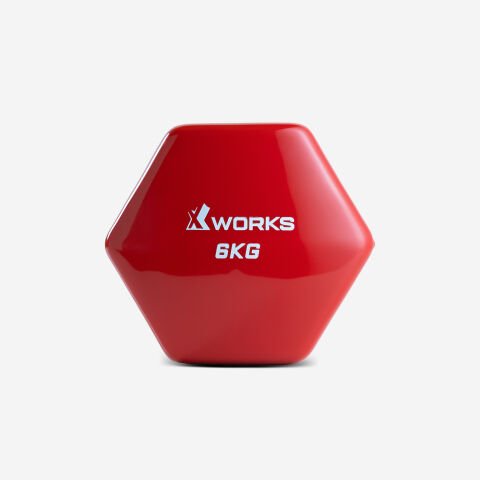 XWORKS Soft Grip Dumbbell – Kauçuk Kaplamalı Vinyl Pilates Dambılı (Tek) (XW2500000) 6KG