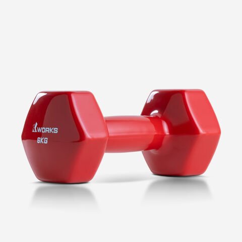 XWORKS Soft Grip Dumbbell – Kauçuk Kaplamalı Vinyl Pilates Dambılı (Tek) (XW2500000) 6KG