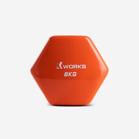 XWORKS Soft Grip Dumbbell – Kauçuk Kaplamalı Vinyl Pilates Dambılı (Tek) (XW2500000) 8KG