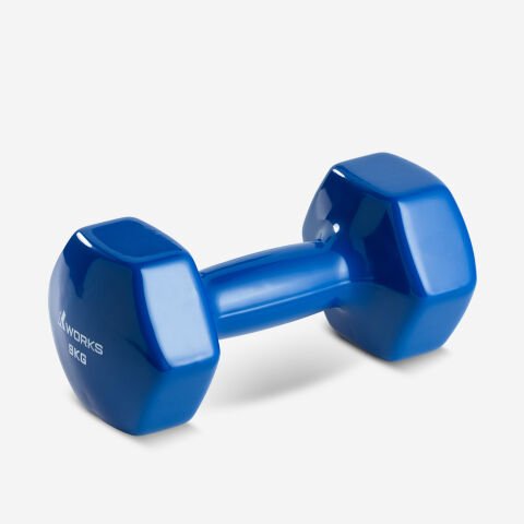 XWORKS Soft Grip Dumbbell – Kauçuk Kaplamalı Vinyl Pilates Dambılı (Tek) (XW2500000) 9KG