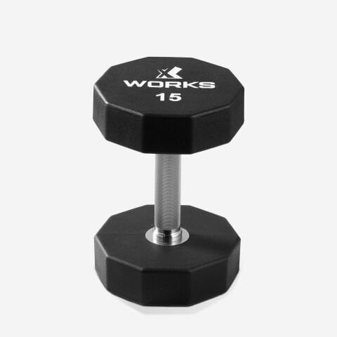 XWORKS Premium Dumbbell – 10 Köşeli TPU Kaplamalı Dambıl (Tek) (XW3200000)