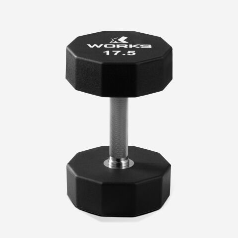 XWORKS Premium Dumbbell – 10 Köşeli TPU Kaplamalı Dambıl (Tek) (XW3200000)