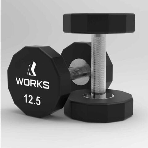 XWORKS Premium Dumbbell – 10 Köşeli TPU Kaplamalı Dambıl (Tek) (XW320000)