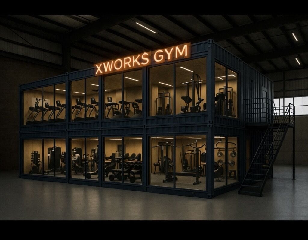 XWORKS POWER Container GYM10 – 130m2 Modüler Spor Salonu (CXXG010)