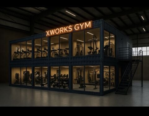 XWORKS POWER Container GYM10 – 130m2 Modüler Spor Salonu (CXXG010)