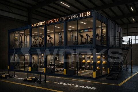 XWORKS POWER Container GYM10 – 130m2 Modüler Spor Salonu (CXXG010)