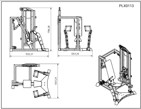 XWORKS Pin Loaded Chest Press Machine – Pinli Göğüs Press (PLX0113)