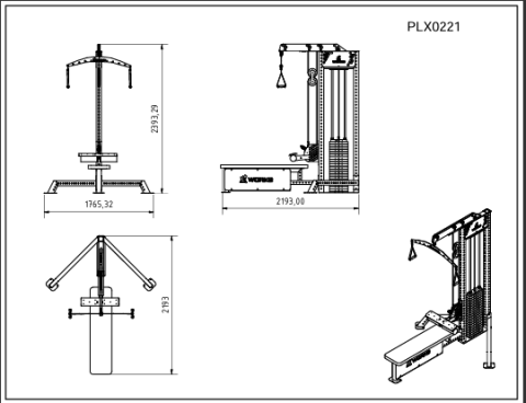 XWORKS Lat Pulldown & Row Combo Seated Pro – Oturarak Sırt ve Kanat Ekipmanı (PLX0221)