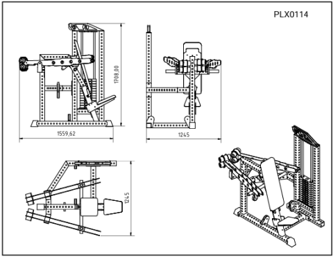 XWORKS Pin Loaded Shoulder Press Machine – Pinli Omuz Press (PLX0114)