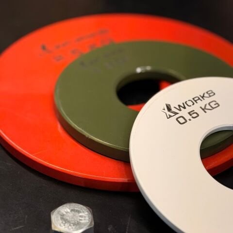 XWORKS Renkli Mikro Metal Plaka | Powerlifting Çelik Ağırlık Plakası (Çift) (FWX7001)