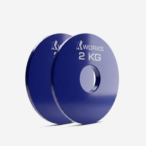 XWORKS Renki Mikro Metal Plaka | Powerlifting Çelik Ağırlık Plakası (Çift) (FWX7001) 2KG (ÇİFT)